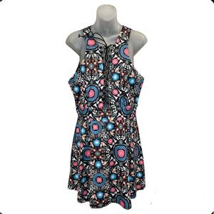 Kivenst High Fashion Women’s Plunge Neck Mini Dress size XL